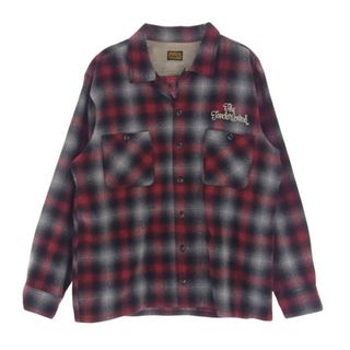 テンダーロイン(TENDERLOIN)のTENDERLOIN テンダーロイン 長袖シャツ 07AW T-WOOL SHT ロゴ チェック 長袖 ネルシャツ レッド系 マルチカラー系 M【中古】(シャツ)