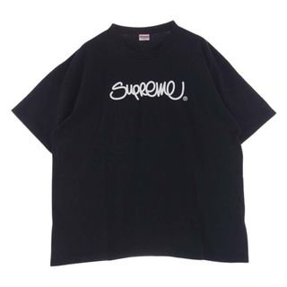 Supreme シュプリーム Ｔシャツ 22SS Handstyle Tee ハンドスタイル ロゴ プリント 半袖 Tシャツ  ブラック系 XL【中古】