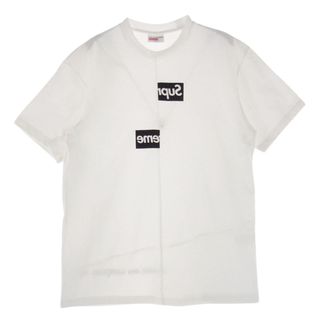 Supreme - Supreme シュプリーム Ｔシャツ 18AW × COMME des GARCONS SHIRT Split Box Logo Tee コムデギャルソン スプリット ボックスロゴ 半袖 Tシャツ ホワイト系 S【美品】【中古】