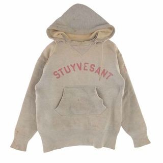 ビンテージ Vintage パーカー ヴィンテージ 30s 両Vガゼット はめ込み式 フード後付け STUYVE SANT 刺繍 プルオーバー パーカー オフホワイト系【中古】(パーカー)