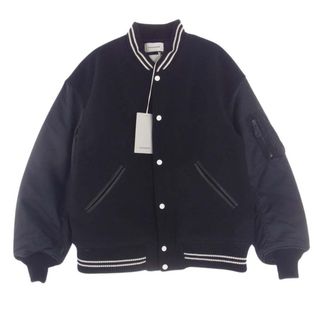 markaware マーカウェア スタジャン 23AW A23C-17BL01C ORGANIC WOOL MELTON VARSITY JACKET オーガニックウールメルトン バーシティ ジャケット スタジャン スタジアム ジャケット ブラック系 2【中古】