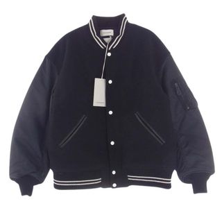 MARKAWEAR - markaware マーカウェア スタジャン 23AW A23C-17BL01C ORGANIC WOOL MELTON VARSITY JACKET オーガニックウールメルトン バーシティ ジャケット スタジャン スタジアム ジャケット ブラック系 2【中古】