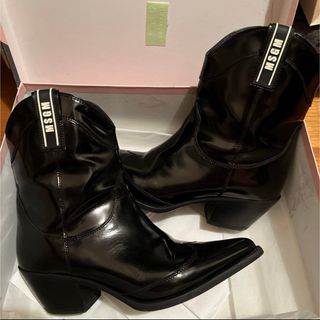 エムエスジイエム(MSGM)の【MSGM】ウェスタンブーツ 黒 23.5cm(ブーツ)