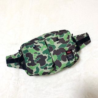 ポーター(PORTER)の希少 PORTER x atmos DUCK CAMO WAIST BAG カモ(ボディーバッグ)