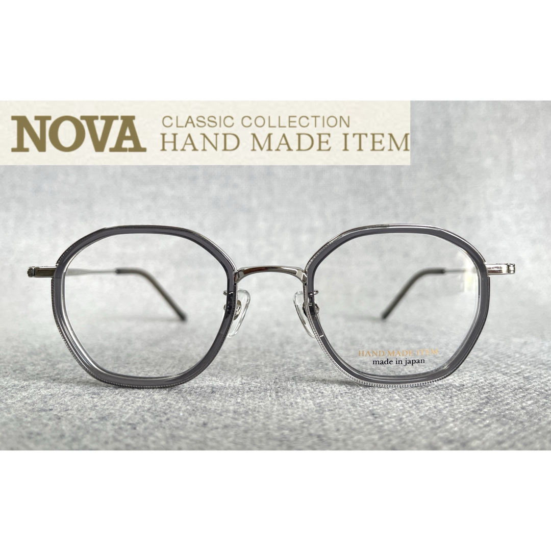 新品未使用「NOVA HAND MADE ITEM」ヘキサゴン H-3115-3 メンズのファッション小物(サングラス/メガネ)の商品写真