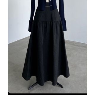 ココディール(COCO DEAL)の値下げ waist shape Jacquard volume skirt(ロングスカート)