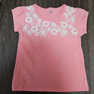 ニシマツヤ(西松屋)の★美品★ ピンク 花柄 半袖 Tシャツ サイズ100(Tシャツ/カットソー)