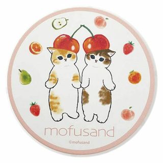 【色: さくらんぼ ピンク】マリモクラフト MOFUSAND 吸水コースター さ(テーブル用品)