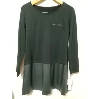 Tシャツ切替合成皮革スカート付き(Tシャツ(半袖/袖なし))