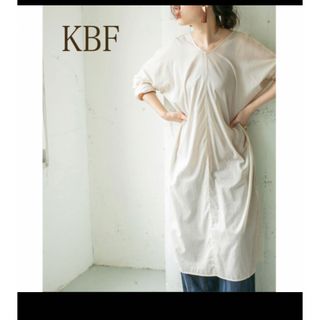 ケービーエフ(KBF)のKBF コットンバックカシュクールワンピース(ロングワンピース/マキシワンピース)