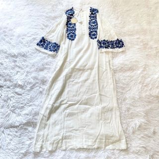 ソレイアード(SOULEIADO（TOMORROWLAND）)のタグ付きSOULEIADO♡ EMBROIDERY ボリュームスリーブワンピース(ロングワンピース/マキシワンピース)