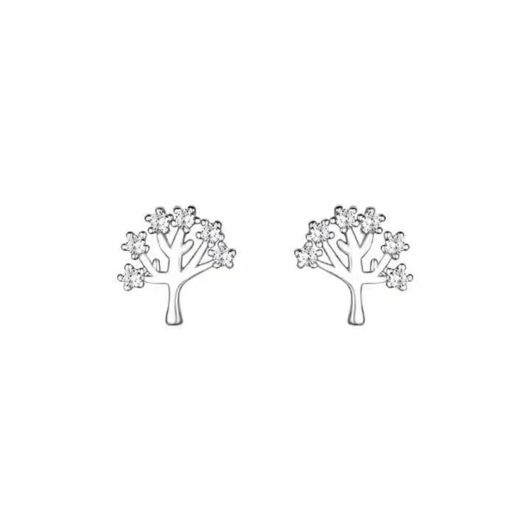 【色: シルバー】生命の樹 ピアス レディース シルバー925 金属アレルギー対 レディースのアクセサリー(その他)の商品写真