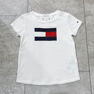 TOMMY HILFIGER - トミーヒルフィガー tommy キッズ 半袖 Tシャツ ビーズ刺繍 90cm