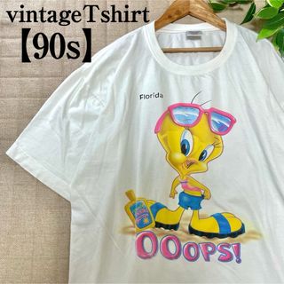 ヴィンテージ レトロ 90s トゥイーティー tシャツ 大きいサイズ キャラ(Tシャツ/カットソー(半袖/袖なし))