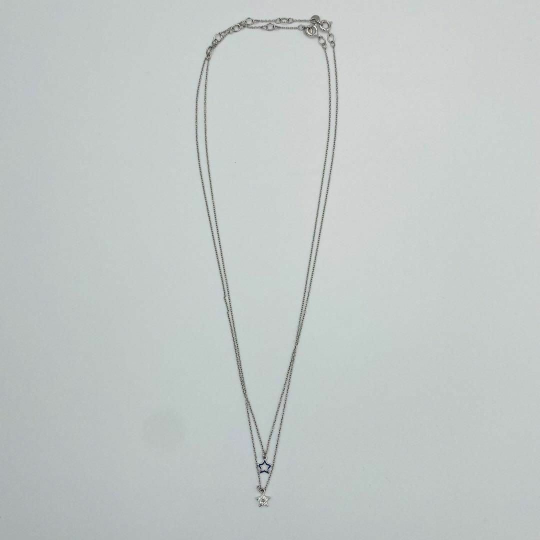 SWAROVSKI(スワロフスキー)の美品★SWAROVSKI★ ネックレス２本セット スター ストーン シルバー 箱 レディースのアクセサリー(ネックレス)の商品写真