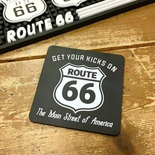 ルート66 ラバー コースター ROUTE66 R66 RT66 アメリカン雑貨(テーブル用品)