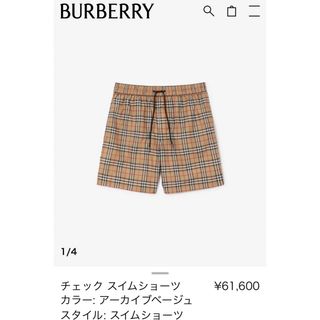 バーバリー(BURBERRY)の新品未使用　2024新作　Burberry スイムウェア　S(水着)