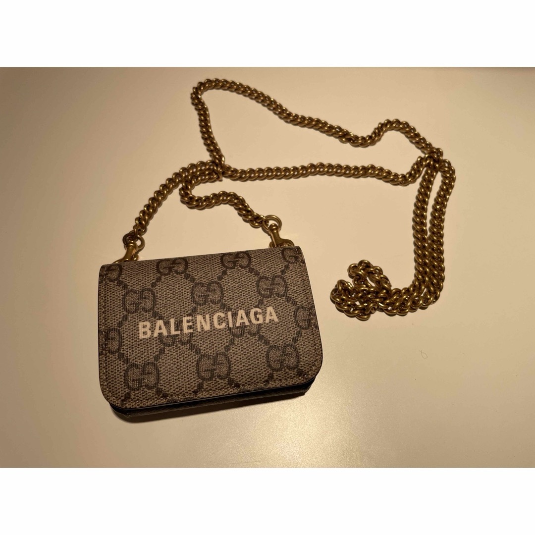 GUCCI BALENCIAGA チェーンウォレット ミニ財布 GUCCI BALENCIAGA チェーンウォレット ミニ財布