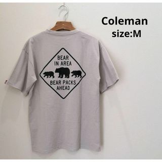 コールマン(Coleman)のColeman コールマン バックプリント Tシャツ ライトグレー メンズ Ｍ(Tシャツ/カットソー(半袖/袖なし))