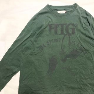 ユナイテッドアローズ(UNITED ARROWS)の【美品】HTG×UA オナーザギフト オーバーサイズカットソー XL 緑 ロンT(Tシャツ/カットソー(七分/長袖))