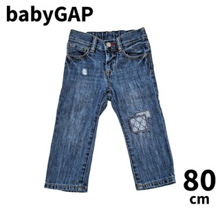 ベビーギャップ(babyGAP)の★超美品★ babyGAP パッチワークジーンズ キッズ ベビー 80cm(パンツ)