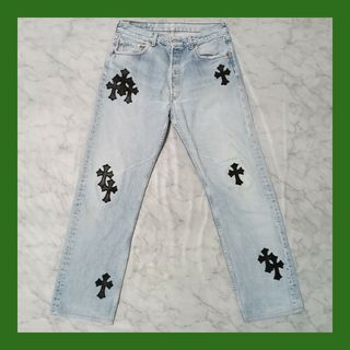 Chrome Hearts - Levi's 501（W33 / 80cm）クロスパッチカスタム