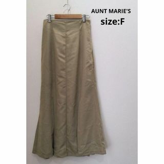 Aunt Marie's - AUNT MARIE'S タックプリーツスカート ベージュ マーメイド F