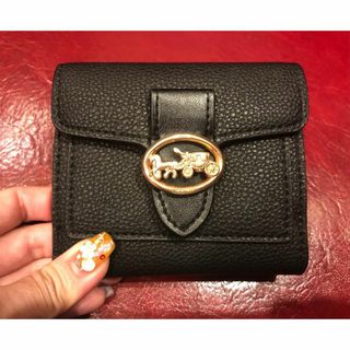 コーチ(COACH)の【美品】COACH　コーチ　二つ折り財布グレー(財布)