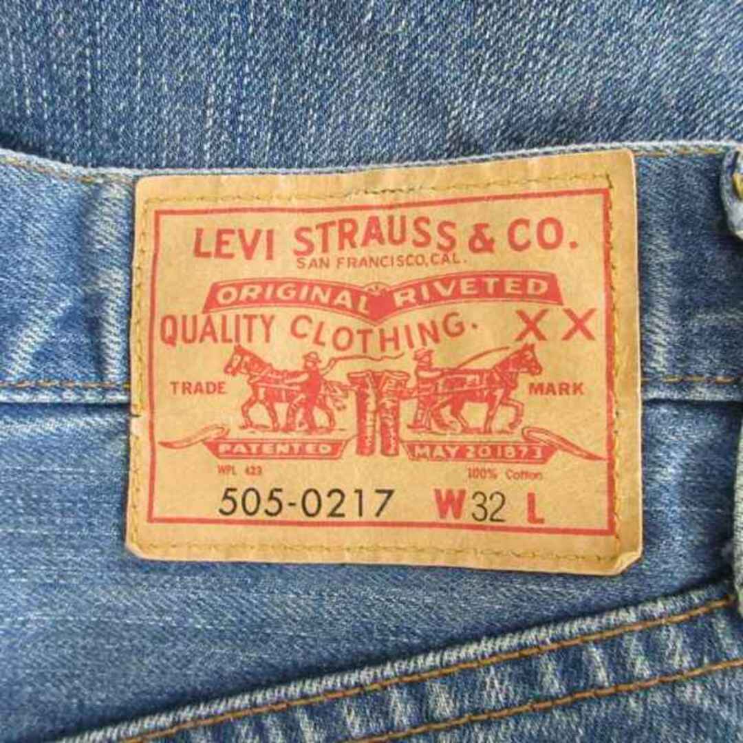 Levi's(リーバイス)のリーバイス 505 復刻 BIGE デニム ジーンズ ストレート 青系 約L メンズのパンツ(デニム/ジーンズ)の商品写真