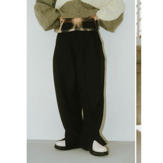 front slit pants(unisex)/black - S(その他)