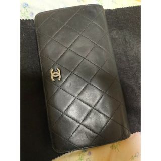 シャネル(CHANEL)のシャネル　CHANEL　マトラッセ　ラムスキン　財布　黒　メンズ　レディース(財布)