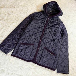 ラベンハム(LAVENHAM)の【美品】LAVENHAM ラベンハム キルティングジャケット フード ネイビー(その他)