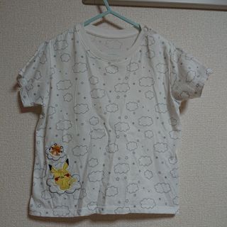 ユニクロ(UNIQLO)のユニクロ UNIQLO ポケモン Tシャツ ピカチュウ デデンネ 刺繍 白(Tシャツ/カットソー)