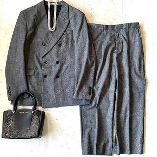 ZARA - 極美品 ザラ ZARA ダブルパンツスーツ グレンチェック柄 センタープレス