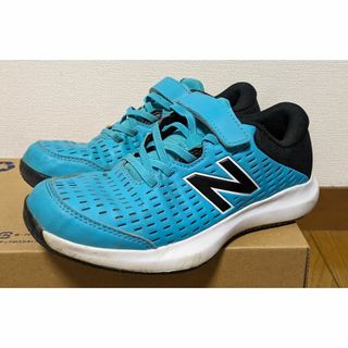 ニューバランス(New Balance)の美品 ニューバランス テニスシューズ 22.5cm 水色 定価6050円(シューズ)