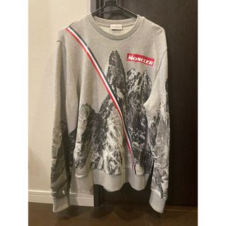 モンクレール(MONCLER)のMONCLER モンクレール マウンテンプリント スウェット  サイズ　Ｌ(Tシャツ/カットソー(七分/長袖))