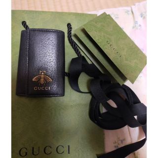 グッチ(Gucci)のグッチ　GUCCI　ビー　キーケース　ミケーレ　黒　ブラック　アニマリエ(キーケース)