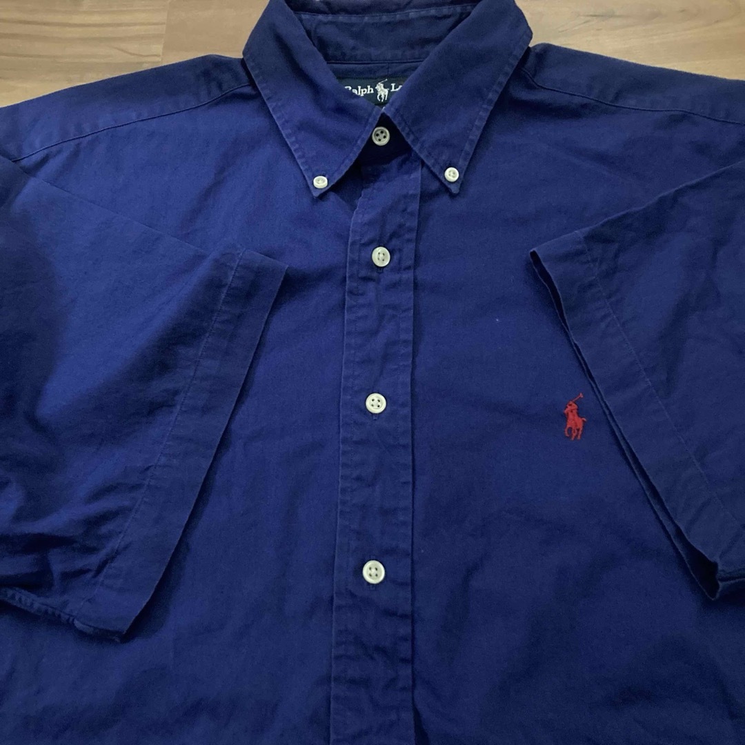 Ralph Lauren(ラルフローレン)のラルフローレン オックスフォード BDシャツ 半袖　刺繍ロゴ メンズのトップス(シャツ)の商品写真