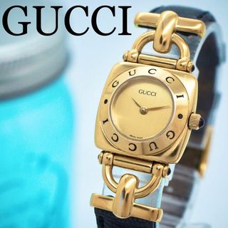 Gucci - 385 GUCCI レディース腕時計 ゴールド ブラック ヴィンテージ　希少品