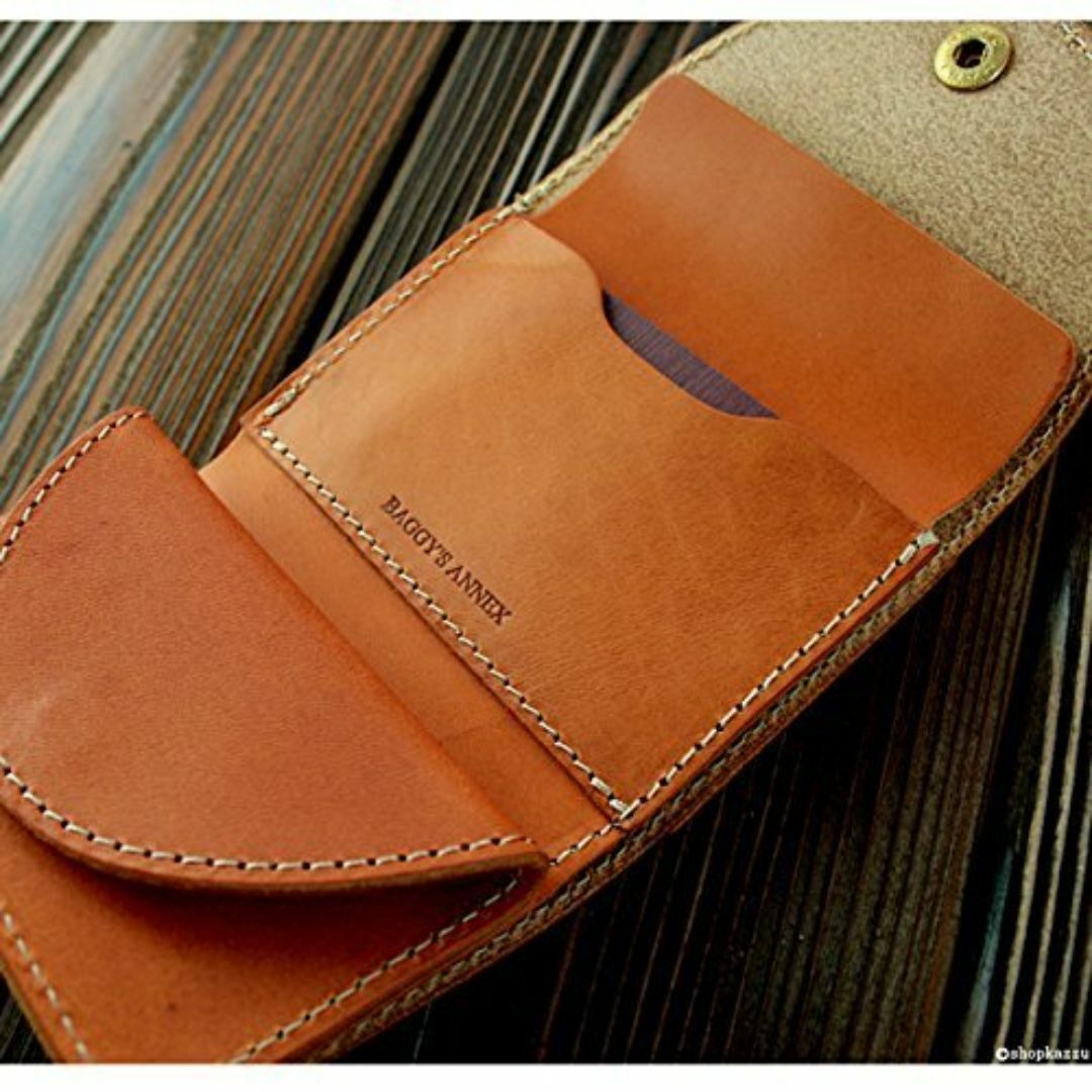 【色: ブラック】[バギーポート] 三つ折り財布 牛革 栃木レザー ミニ財布 【 レディースのバッグ(その他)の商品写真