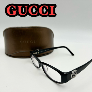 グッチ(Gucci)の【ケース付き】 GUCCI グッチ メガネ 眼鏡 インターロッキング(サングラス/メガネ)
