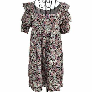 ジルスチュアート(JILLSTUART)の【新品・タグ付き】JILL STUART ワンピース　チュニック　花柄(ミニワンピース)