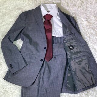 スーツセレクト　セットアップ　スーツ　ビジネススーツ　グレンチェック　4S(セットアップ)
