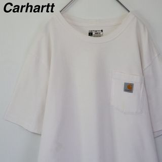 【LOOSE FIT】カーハート／Tシャツ　ワンポイント　Lサイズ　白Tシャツ