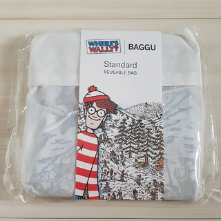 バグゥ(BAGGU)のBAGGU バグー Standard ウォーリー エコバッグ スキー柄 白(エコバッグ)