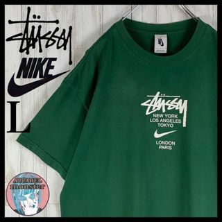 ステューシー(STUSSY)の【限定コラボ】ステューシー×ナイキ ワールドツアー 希少カラー L Tシャツ(Tシャツ/カットソー(半袖/袖なし))