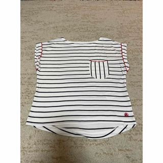 PETIT BATEAU - 美品♪ プチバトー　ボーダー　フレンチスリーブ　128cm