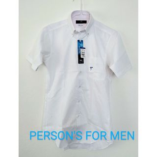 未使用★PERSON'S FOR MEN  半袖シャツ  Мサイズ  ホワイト(シャツ)