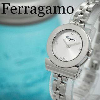 Salvatore Ferragamo - 621【美品】フェラガモ　ガンチーニ　レディース腕時計　箱、付属品付き　シルバー