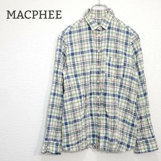 マカフィー(MACPHEE)のMACPHEE マカフィー チェックシャツ ブラウス 長袖 綿 トゥモローランド(シャツ/ブラウス(長袖/七分))